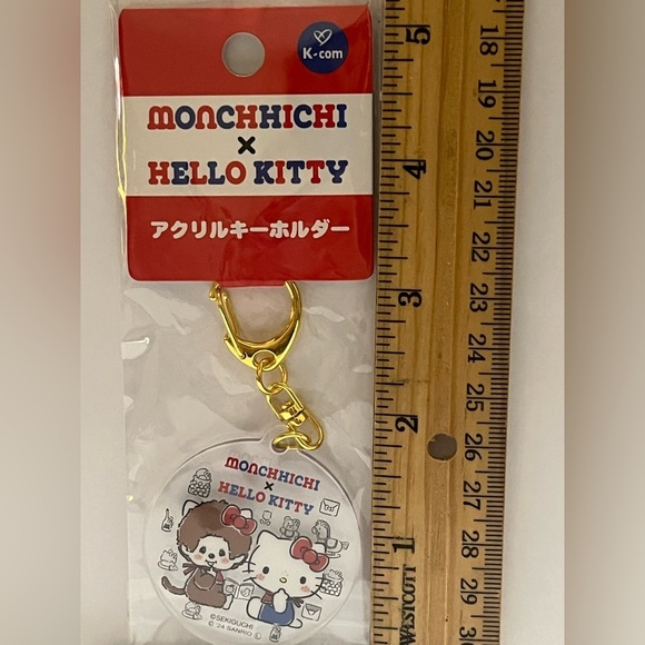 Monchhichi Hello Kitty Acrylic KeyHolder/Bag Charm - Picture 4 of 5